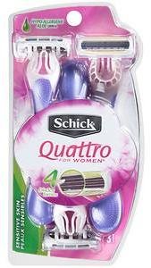 Alöe Schick Quattro For Women Sensitive Skin Hypo-Allergenic Disposable Razors