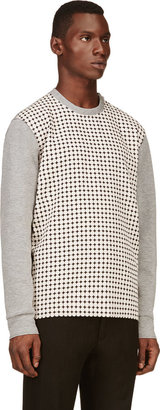 Lanvin Heather Grey & Black Dots Sweatshirt