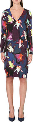 Paul Smith Black Knitted floral-print dress