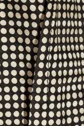 Lanvin Dot-print cotton-blend jacquard dress
