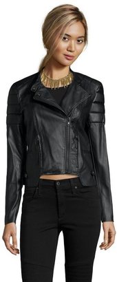Walter black faux leather 'Peeta' moto jacket