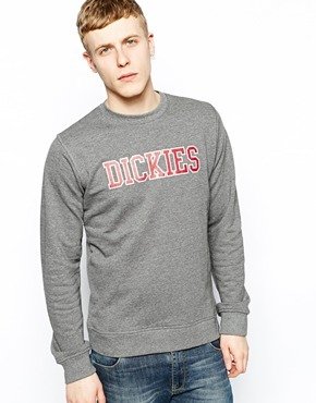 Dickies Sweatshirt with College Logo - grey