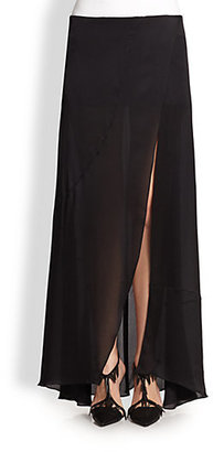 Narciso Rodriguez Silk Satin Maxi Skirt