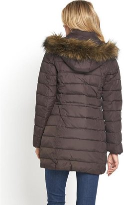 South Petite Three-Quarter Fitted Padded Jacket