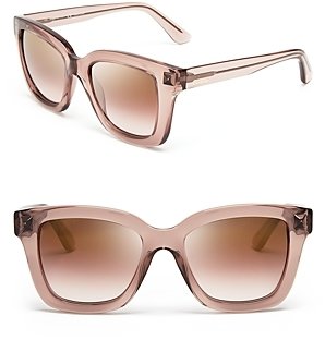 Valentino Mirrored Floating Rockstud Square Sunglasses, 53mm