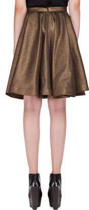 Lanvin Bronze Lamé Skirt