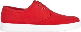 Prada Suede Blucher Sneakers-Red
