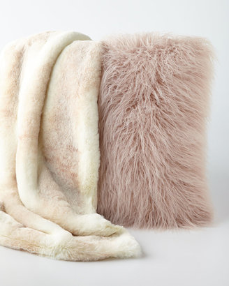 Horchow Iced Mink Couture Faux-Fur Throw