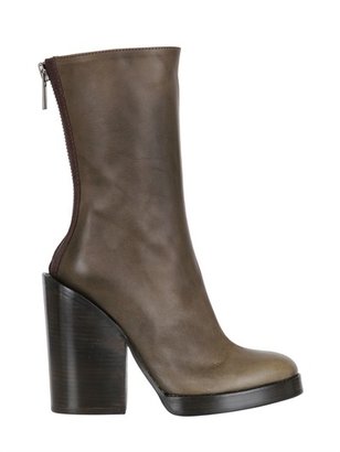 Haider Ackermann 120mm Matt And Smooth Leather Boots