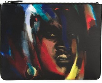 Givenchy abstract face clutch