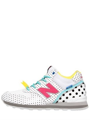 New Balance 996 Polka Dot Faux Leather Sneakers