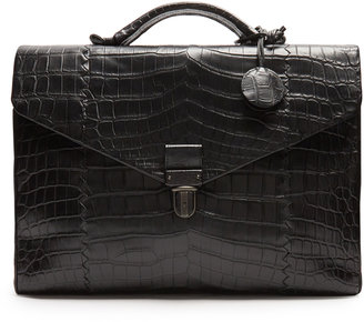 Bottega Veneta Crocodile briefcase