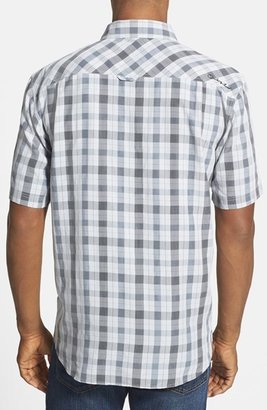 Quiksilver Waterman Collection 'Shelter Bay' Regular Fit Short Sleeve Plaid Sport Shirt