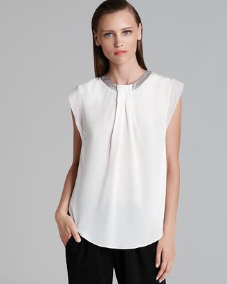 Rebecca Taylor Blouse - Silk Pleated Front Combo