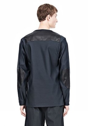 Alexander Wang Leather Patchwork Sweatshirt