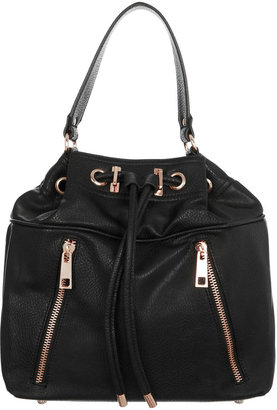 Miss Selfridge Black duffel bag