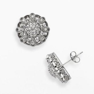 Simply Vera Vera Wang Sterling Silver 1/2-ct. T.W. Diamond Flower Stud Earrings