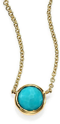 Ippolita Lollipop Turquoise & 18K Yellow Gold Mini Pendant Necklace