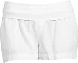 Old Navy Women's Plus Roll-Waist Linen-Blend Shorts (3")