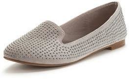 Shoebox Shoe Box Davina Flat Slipper Shoes Pinstud Grey
