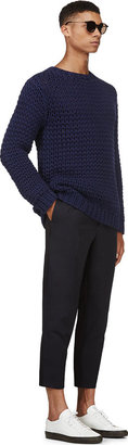 Marc by Marc Jacobs Navy Open-Knit Elmer Sweater
