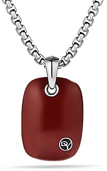 David Yurman Exotic Stone Tablet with Red Jasper on Chain