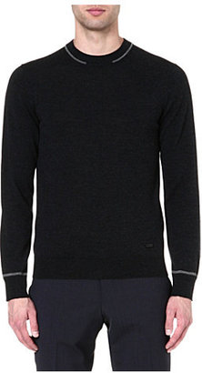 Armani Collezioni Contrast-tipping knitted jumper - for Men