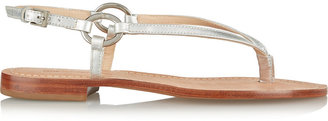 Diane von Furstenberg Cailin metallic leather sandals