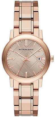 Burberry City Rose Goldtone Stainless Steel Bracelet Watch/34MM