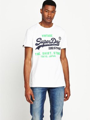 Superdry Mens Shirt Stop Label Line T-shirt - White