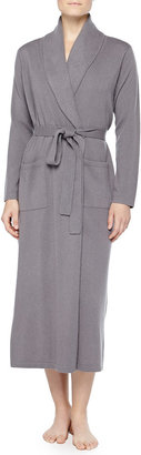 Neiman Marcus Cashmere Long Robe, Gray