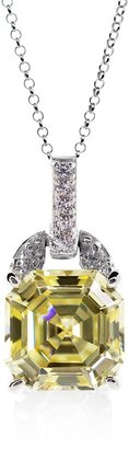 House of Fraser Carat Fancy Yellow Asscher Pendant with Chain