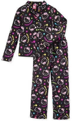 Hello Kitty Girls' or Little Girls' 2-Piece Coat-Front Pajamas