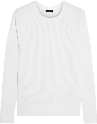 Theory Valerian ribbed and cable-knit sweater