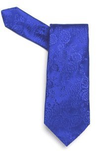 Duchamp Tie, Blue Byron Floral Plain Tie