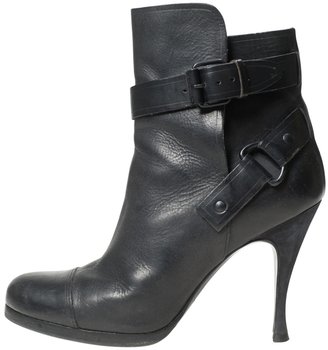 Balenciaga Black Leather Ankle boots