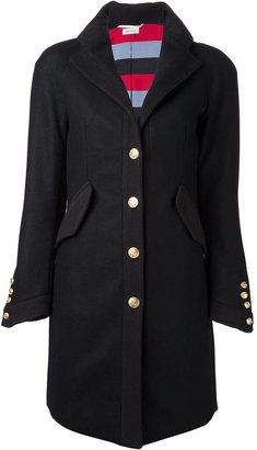 Thom Browne round shoulder cardigan coat