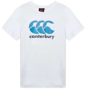 Canterbury of New Zealand Boy's white classic logo t-shirt