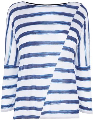 Karen Millen Brushstroke Stripe T-shirt