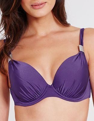 Panache Lilac/Purples Halle Padded Plunge Bikini Top