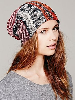 Free People Lightweight Embroidered Beanie