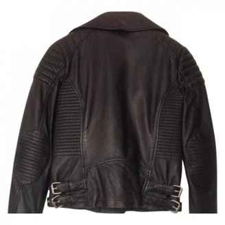 Whistles Black Leather Biker jacket