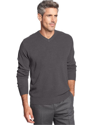 Tricots St. Raphael Solid Textured V-Neck Sweater