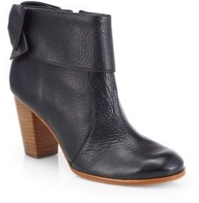 Kate Spade Lanise Bow Leather Ankle Boots
