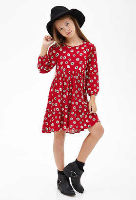 Forever 21 girls Ruffled Daisy Print Dress (Kids)