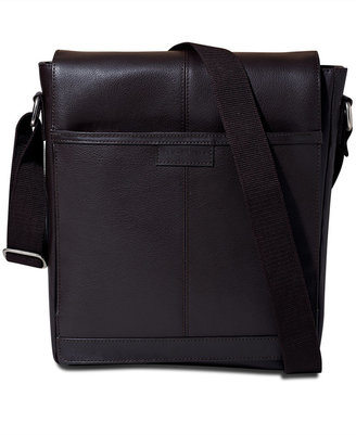 Perry Ellis North/South Leather Crossbody Bag