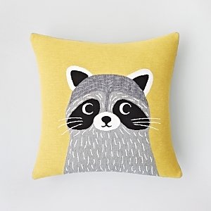 Yves Delorme Iosis for Jo Racoon Decorative Pillow, 18 x 18