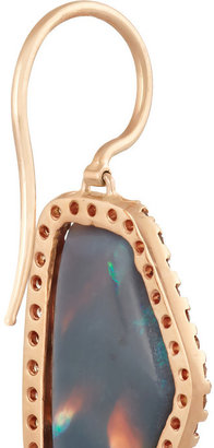 Kimberly 18-karat rose gold, opal and diamond earrings