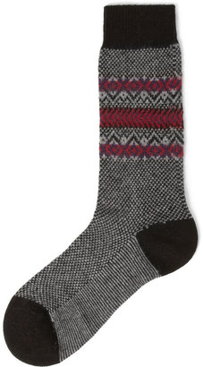 Pantherella Fawsley Patterned Cashmere-Blend Socks