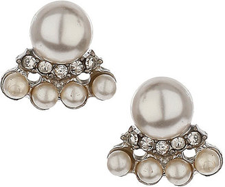Topshop Freedom at 100% metal. Silver look studs with pearl look stones and a row of glass rhinestones, length 1cm.